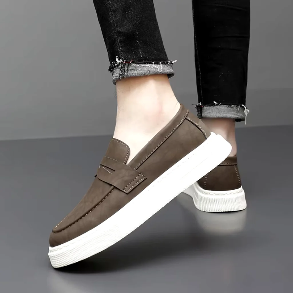 slip on masculino marrom